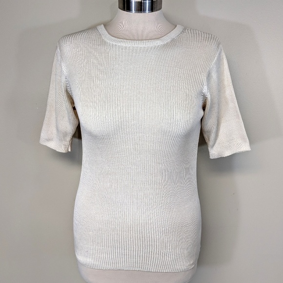 hannah rose Sweaters - Silk Rib Knit Sweater hannah rose Sweaters - Silk Rib Knit Sweater